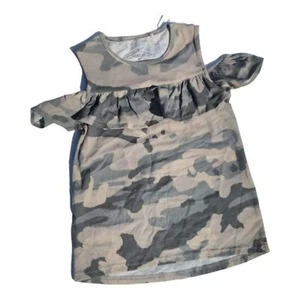 Next Girls 6 year Ruffled Camo Top - Picture 1 of 4