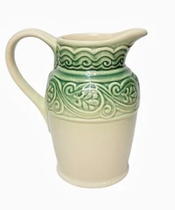 Longaberger Pottery American Craft 8” Tall Pitcher Beautiful Green Made In USA - Picture 1 of 9