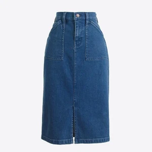 J Crew Factory Front-slit skirt denim, size 16, NWT - Picture 1 of 2
