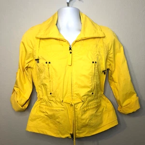 Chico's Women Lightweight Full Zip Yellow Jacket Size 0 - Picture 1 of 4