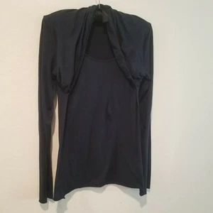 Velvet by Graham & Spencer Womens Medium Long Sleeve Yoga Top Stretch Black - Picture 1 of 7