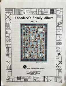 NEEDLE & THREAD QUILT PATTERN, "THEODORE'S FAMILY ALBUM", 72"X96 TWIN COMFORTER - Picture 1 of 3