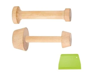 Double Sided Wooden Egg Tart Mold Pastry Tamper Tool DIY Pastry Baking Shaper... - Picture 1 of 5