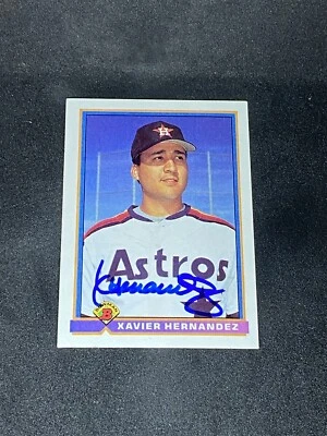 Xavier Hernandez 1991 Bowman #545 Houston Astros Auto Autographed Signed Card - Image 1 of 3