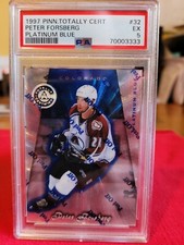 1997 Pinnacle Totally Certified Platinum Blue  Hockey PSA 5 Peter Forsberg #32