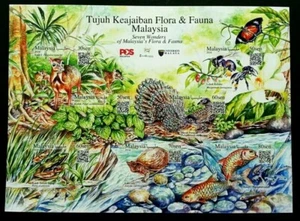 Malasia 2016 rana ciervo vida silvestre faisán tortuga pez (hoja) MNH *inusual - Imagen 1 de 5