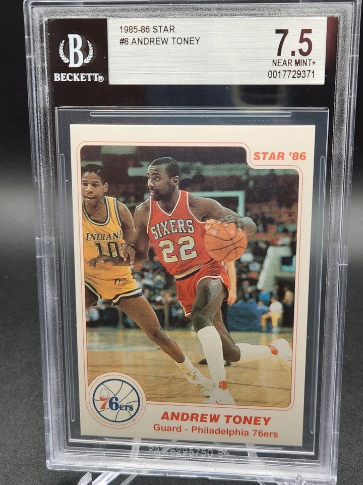 1985 Star #8 Andrew Toney Sixers BGS NM-MT 7.5   LOW POP - Image 1 of 2