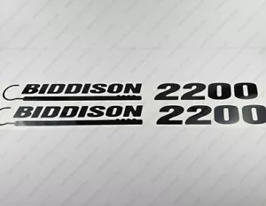 BIDDISON 2200 BOAT LOGO BLACK DECALS STICKERS Set of 2 43" LONG - Picture 1 of 5