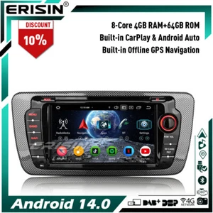 Android 14 GPS Autoradio Navi für Seat Ibiza DAB+CarPlay Wifi BT DSP IPS FM OBD2 - Bild 1 von 24