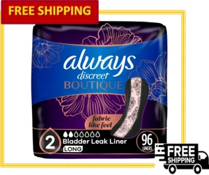 Almohadillas para incontinencia Always Discreet Boutique, tamaño 2, absorción muy ligera, 96 quilates - Imagen 1 de 8