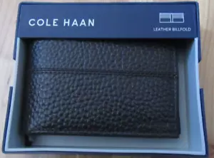 Cole Haan Chocolate Brown Leather Billfold NIP Wallet NICE - Picture 1 of 6