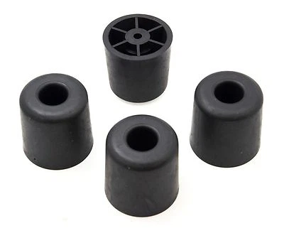 BUDWIG 4 LARGE #2 ROUND RUBBER FEET 1.621 H X 1.621 D AMPS, RADIO CASES - FREE S&H