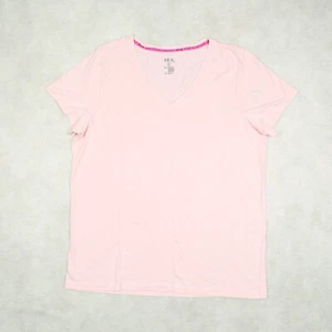 HUE Solid Short Sleeve V-Neck PJ Tee Lotus Size L (Pre-owned/as pictured) - Picture 1 of 2
