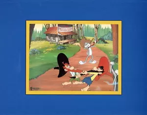 HILLBILLY HARE PRINT Professionally Matted Warner Bros Bugs Bunny - Picture 1 of 1