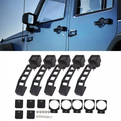 For Jeep Wrangler JK 2007-18 Black Car Door Exterior Handles Kit Accessory 5PCS Foto 1 de 4