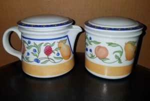 Dansk Fiance Fruits - Set mit Deckel Milchkännchen und Zuckerdose - Bild 1 von 3