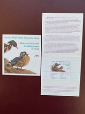 Canada Stamp Booklet - 1990 FEDERAL WILDLIFE HABITAT CONSERVATION BKT w/ Stamp