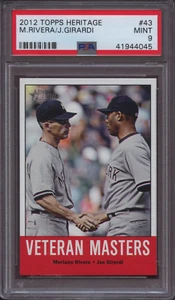 2012 Topps Heritage 43 Mariano Rivera Joe Girardi PSA 9 Mint - Picture 1 of 1