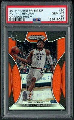 2019-20 Panini Prizm Draft Picks Rui Hachimura RC #10 Orange Prizm - PSA 10 - Image 1 of 2