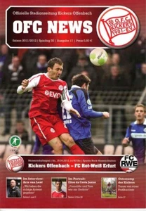 Fussball-Programmheft   11/12   3. Liga   Kickers Offenbach - RW Erfurt - Imagen 1 de 1