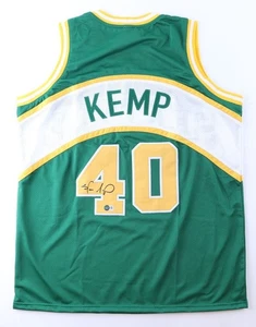 Shawn Kemp Signed Classic Retro Sonics Jersey (Beckett) - Picture 1 of 3