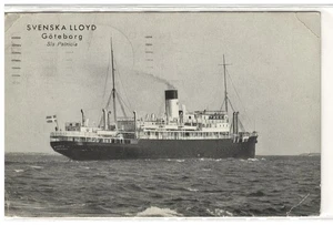 Vintage s/w Foto Postkarte Schwedisches Schiff Lloyd #1878 - Bild 1 von 2