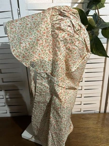 tea stained primitive cotton fabric bonnet prairie Orange Rose Calico - Picture 1 of 2