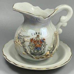 Einzigartiger Lefton handbemalter kanadischer Moriage Dragonware Glanzgeschirr Krug/Becken - Bild 1 von 23