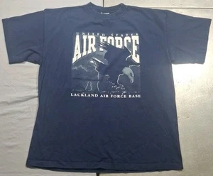 Camiseta Vintage Gear For Sports Big Cotton Lackland Air Force Base Azul XL - Imagen 1 de 7