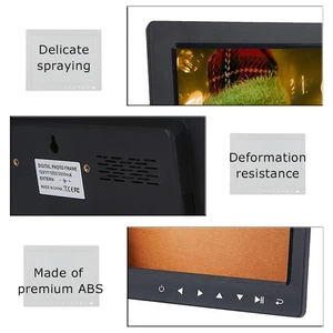 Black 15 HD Screen Touch Button Digital Photo Frame Alarm Clock MP3/4 Movi TU - Picture 1 of 9