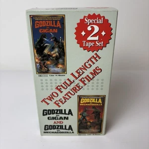 2 Godzilla Special Tape Set. Vs. Gigan and Vs. Mechagodzilla VHS VCR Horror - Picture 1 of 3
