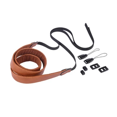 Correa de cámara de cuero de microfibra ajustable para accesorios de fotografía DSLR Foto 1 de 4