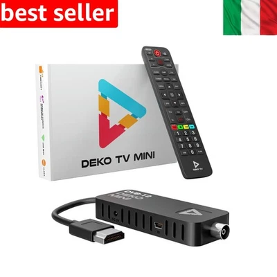 Deko TV MINI Stick - Decoder Digitale Terrestre 2025 WiFi - DVB-T2 Decoder PV... - Immagine 1 di 4