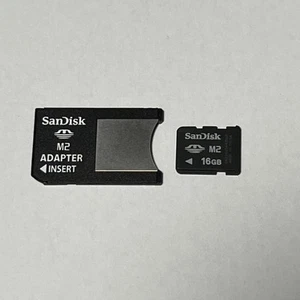 SONY M2 Memory Card 16gb for PSP Go RARE With Adapter From Japan - Picture 1 of 2