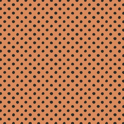 Feline Drive Fabric TRICK OR TREAT Dots Orange - Fat Quarter (18"x22") FQ - Image 1 of 4