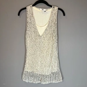 Stylish Cream Knit Women's Top - Picture 1 of 8