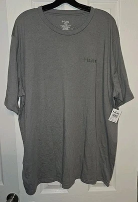 NUEVO CON ETIQUETAS Camiseta Huk Performance Pesca Manga Corta 2XL Gris Camuflaje Lubina Peces Estrellas Foto 1 de 4