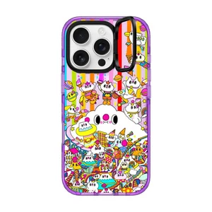 Casetify Coque Téléphone Portable - Iphone 16 Pro, Messy Desk Rayures Arc-en-ciel, Violet - Photo 1 sur 2