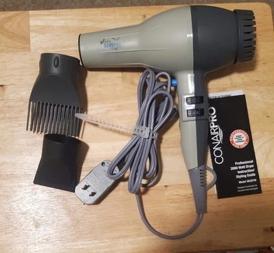 Secador de pelo profesional Conair Pro Silver Bird SB307W 2000W - gris Foto 1 de 2