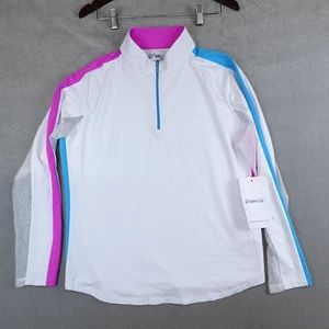 NWT Ibkul Golf Shirt 1/4 Zip Pullover Long Sleeves Performance Women Size XL - Picture 1 of 8