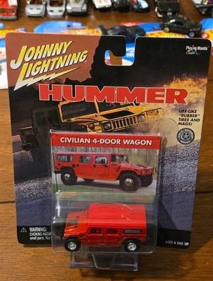 JOHNNY LIGHTNING HUMMER CIVIL VAGÓN 4 PUERTAS ROJO HUMMER rr Foto 1 de 2