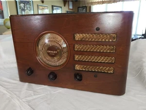 Vintage Crosley "Fiver" Wood Case Radio Very Nice 1938 - Picture 1 of 9