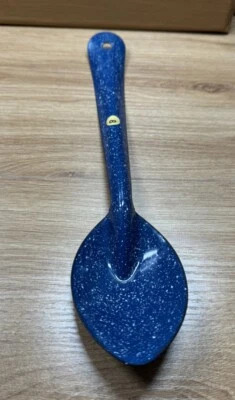 Enamelware Cinsa Blue Speckled Cooking/Serving Spoon - Image 1 of 4
