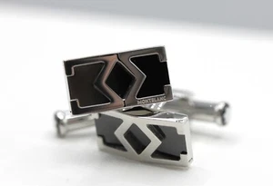Montblanc Signature Manschettenknöpfe / Cufflinks / Schwarzer Lack  114766 / NEU - Bild 1 von 9