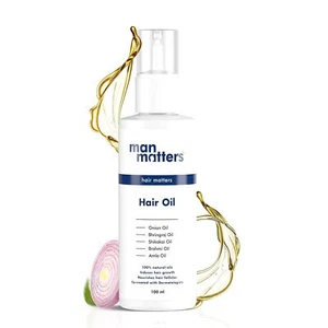 Olio per capelli Man Matters con olio di rosmarino, cipolla, Bhringraj, Shikkai, Brahmi e Amla - Foto 1 di 5