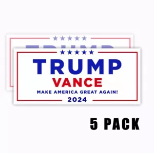 TRUMP VANCE 2024 9x4 Sticker | Vinyl | Water-resistant 5 PACK - Picture 1 of 5