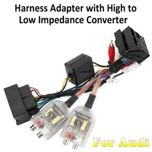 Kabelbaum-Adapter High Low Impedance Coverter Audio Adapter für Audi A3 S3 A4 TT - Bild 1 von 7