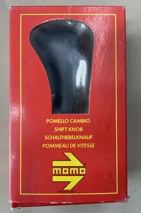 Perilla de cambio Old School MOMO, cuero negro/marrón, para vehículos manuales #277 - Imagen 1 de 24