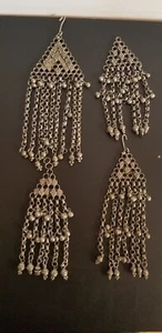 Lot X4 Antique Silver Yemeni Bedouin Tassels  handmade 279 G - Bild 1 von 9