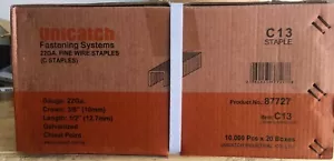 1 Cs.-1/2" VERZINKTE POLSTERKLAMMERN 18 BOXEN 10.000/BOX SENCO, BOSTITCH, BEA - Bild 1 von 2